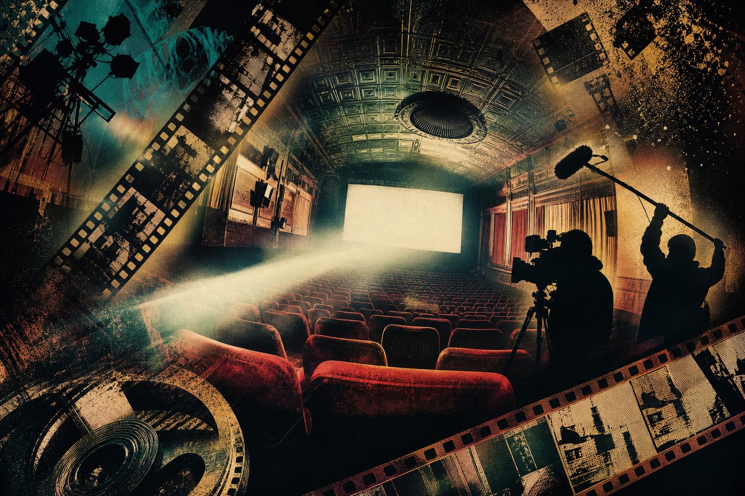 Los 10 Directores de Cine Más Influyentes de la Historia (y Por Qué Deberías Estudiarlos) 4 Sala de cine vacía con haz de proyector, imagen sobre los mejores directores de cine de la historia